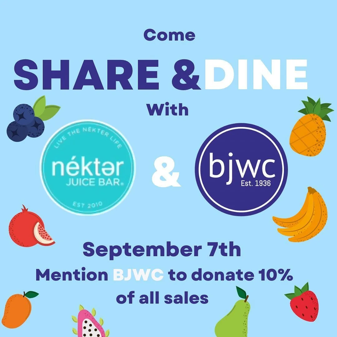 Come dine with @nekterbarrington tomorrow September 7th and support BJWC when you mention us at checkout. 10% of all purchases will go to the Barrington Junior Women’s Club. 
These dollars will go towards our community grant and scholarship ef