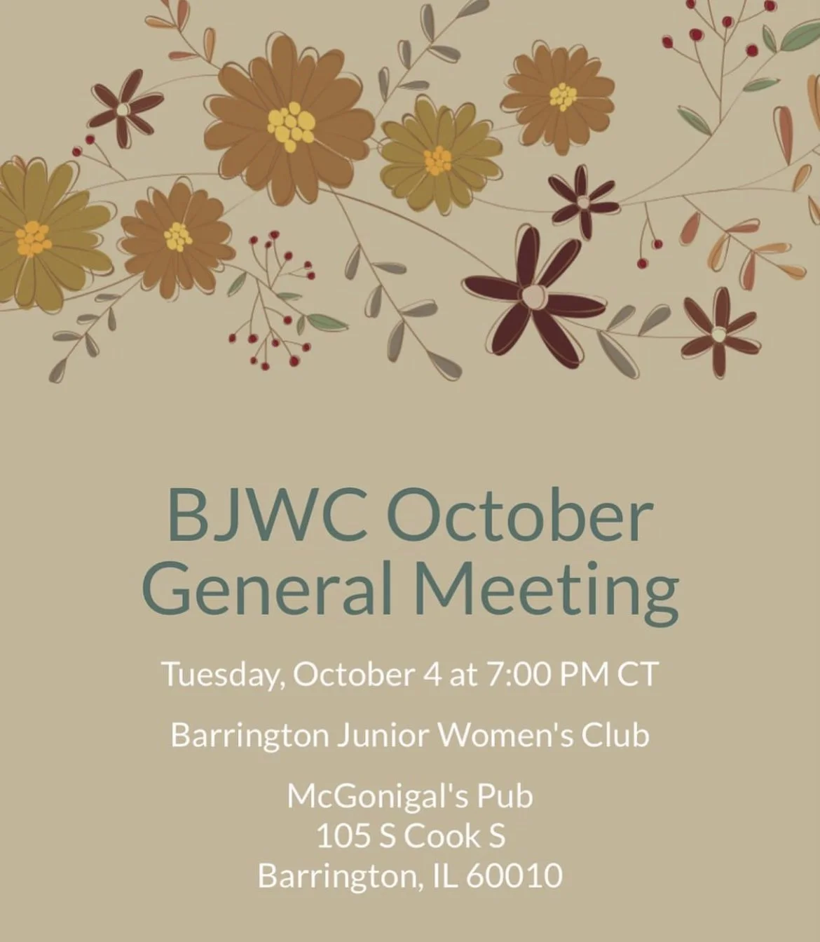 October General Meeting