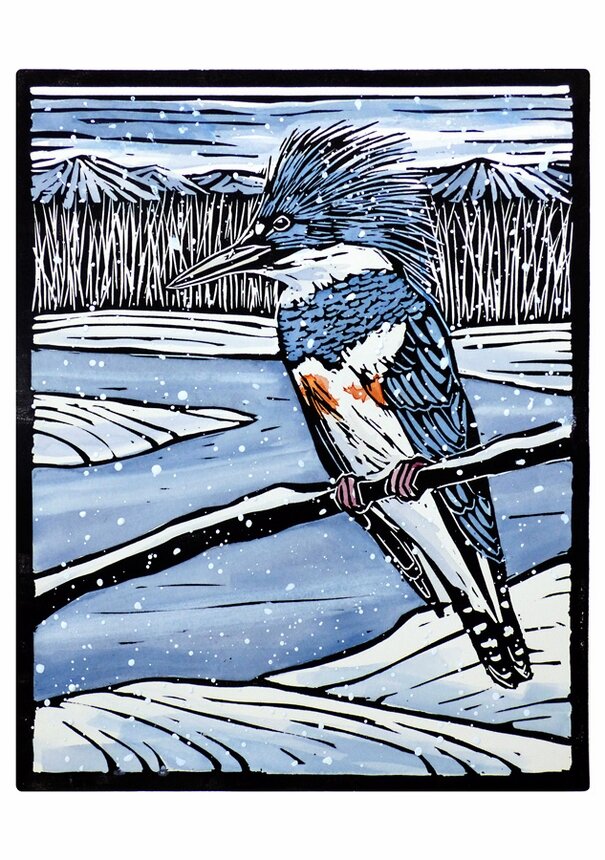 Kingfisher Holiday Cards, 1 design