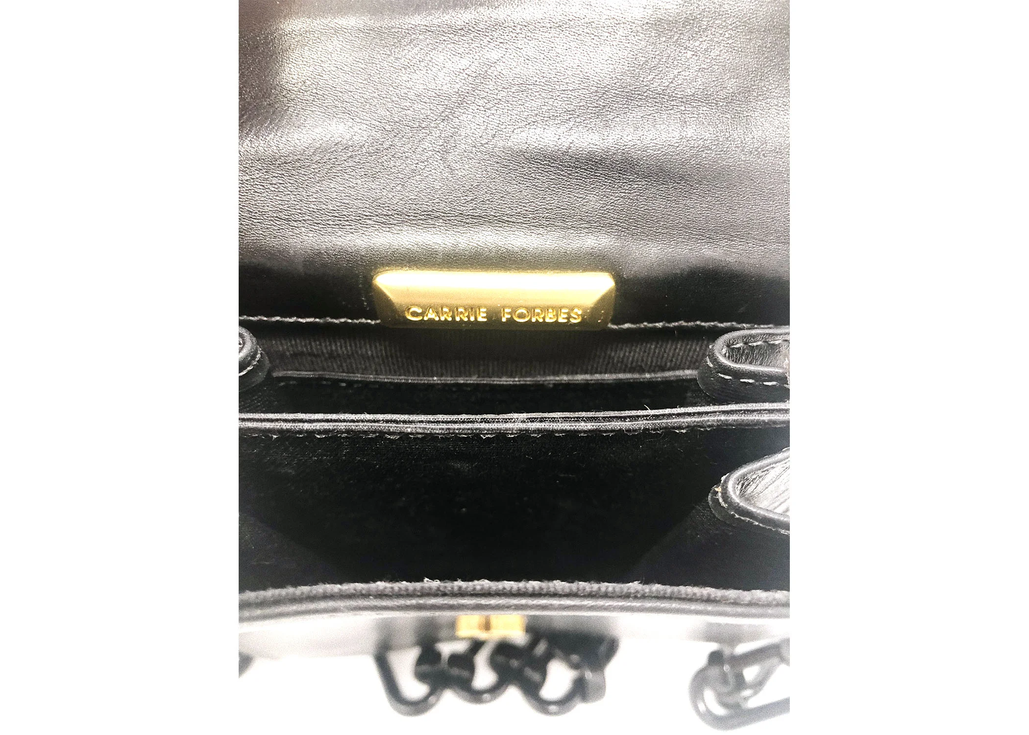 Carrie Forbes Black Leather Mini Bag
