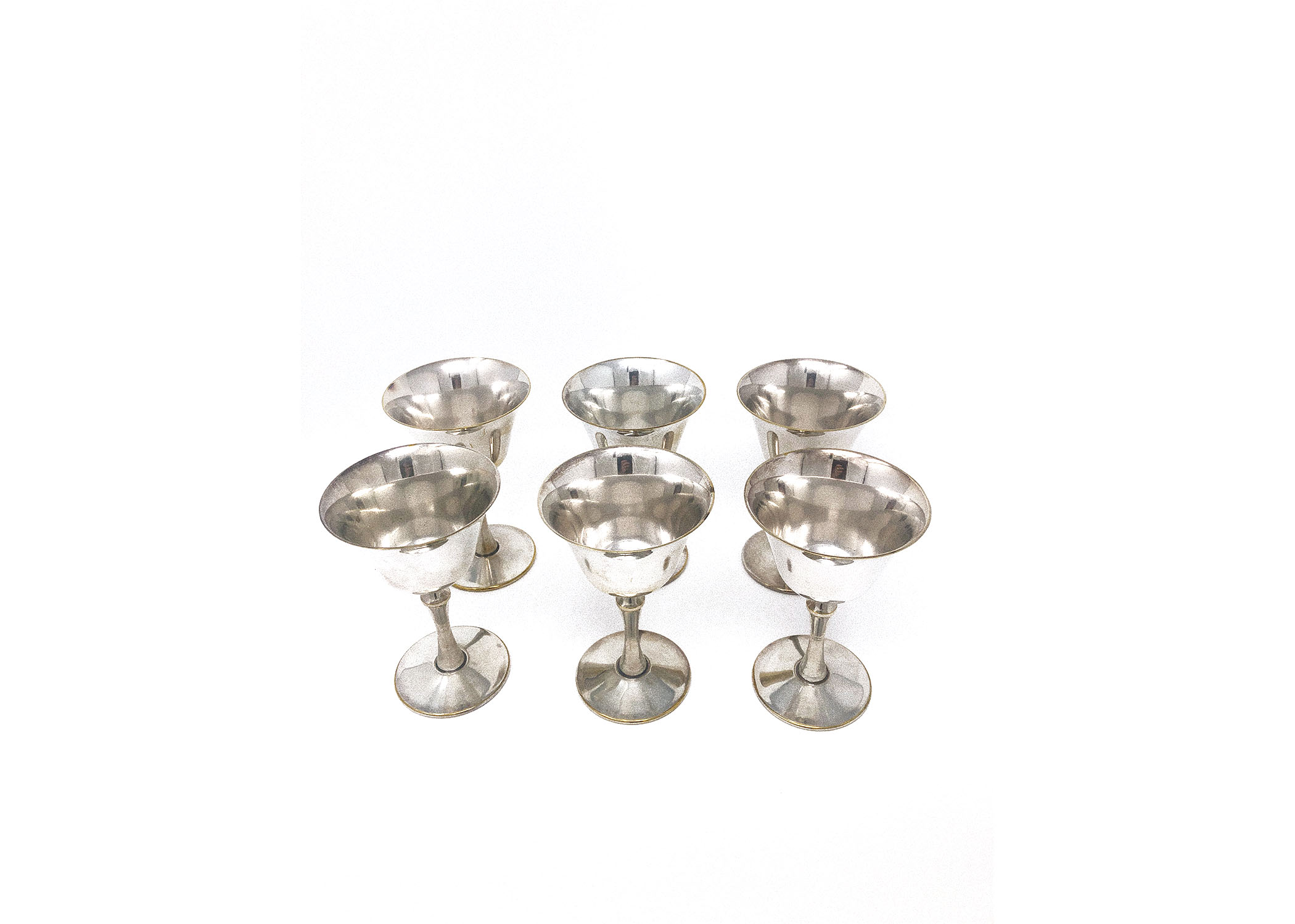 Vintage Italian Silver Plated Goblets (set of 6)