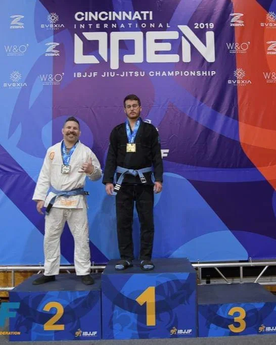 Dave Darges and Dave Armbrecht placed first and second respectively in the Master One Male Blue Medium-Heavy division.