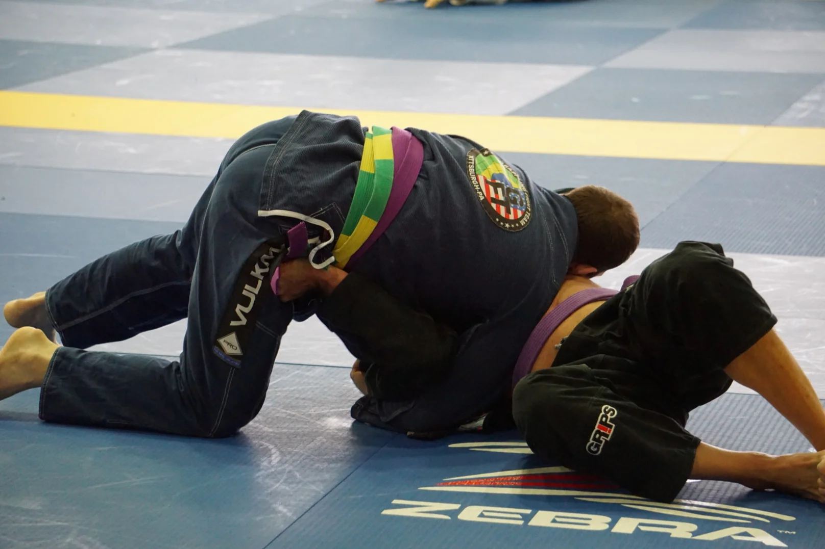Purple-belt Rick Lipa dominated his division on his way to first place.