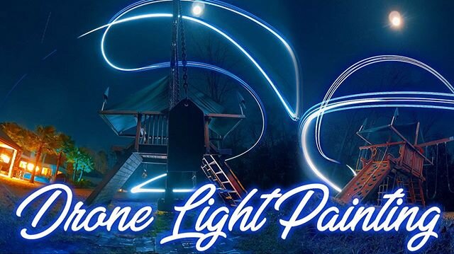 New Drone Light Painting around a Playground Video! On Enigma Productions #youtube #drone #lightpainting
