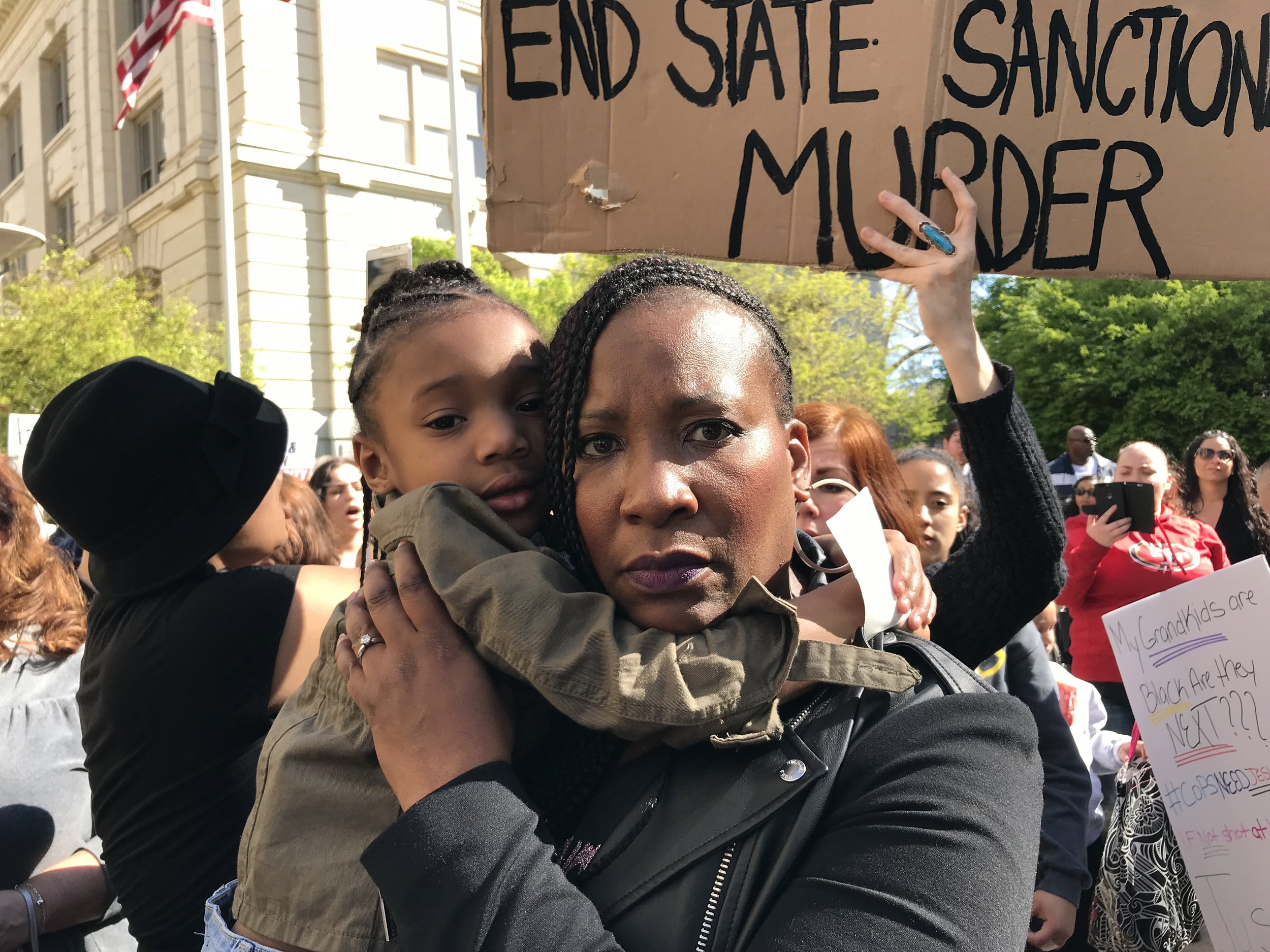 Community members from across Sacramento protest the police killing of Stephon Clark at City Hall.