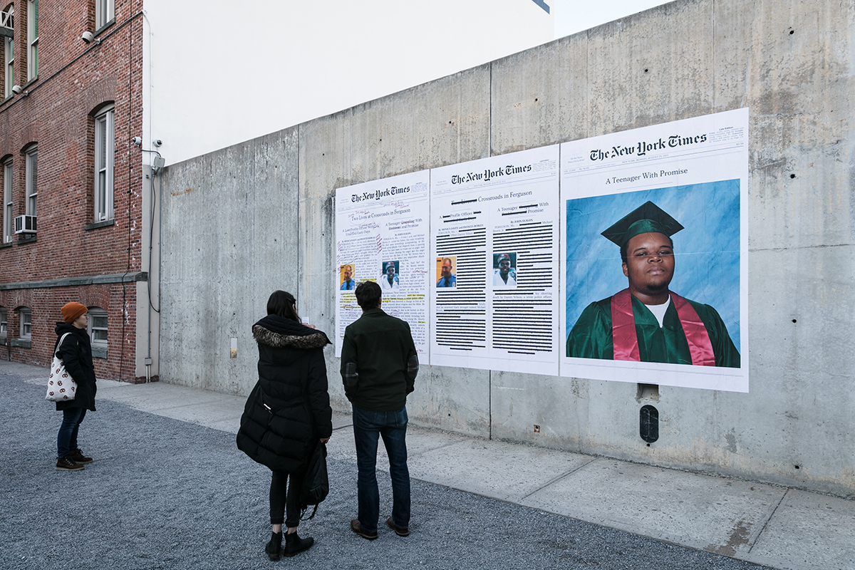 "A Teenager With Promise (Annotated)", 2017, MoMA PS1 (Photo: Charles Roussel) From the series “Counternarratives”