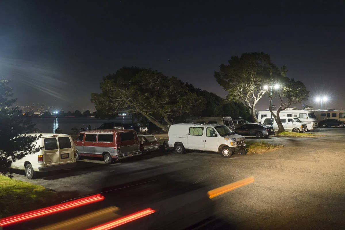 For a rear parking lot, the traffic is ongoing all night. It never stops. The Hs Lordships parking lot is a popular spot to come race and make car donuts. (Yesica Prado)