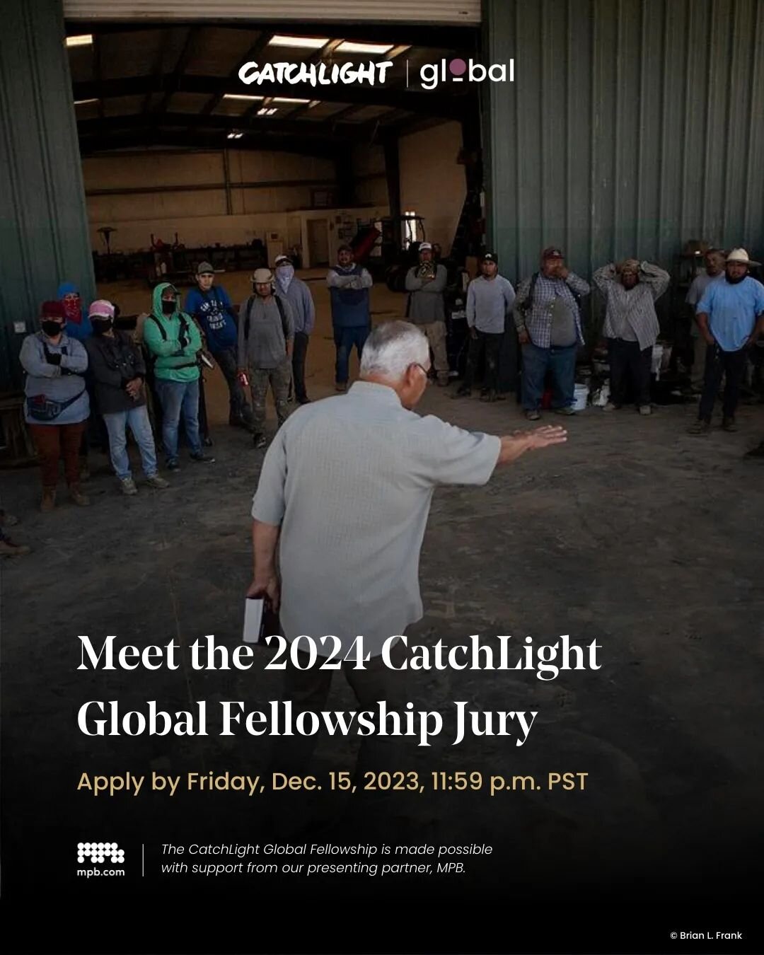 Link in bio to learn more about our 2024 #CatchLightGlobal fellowship jury. The EXTENDED DEADLINE to apply is this Friday, Dec. 15 at 11:59 p.m. PST. 

Program details and application at catchlight.io/global

The CatchLight Global Fellowship is made 