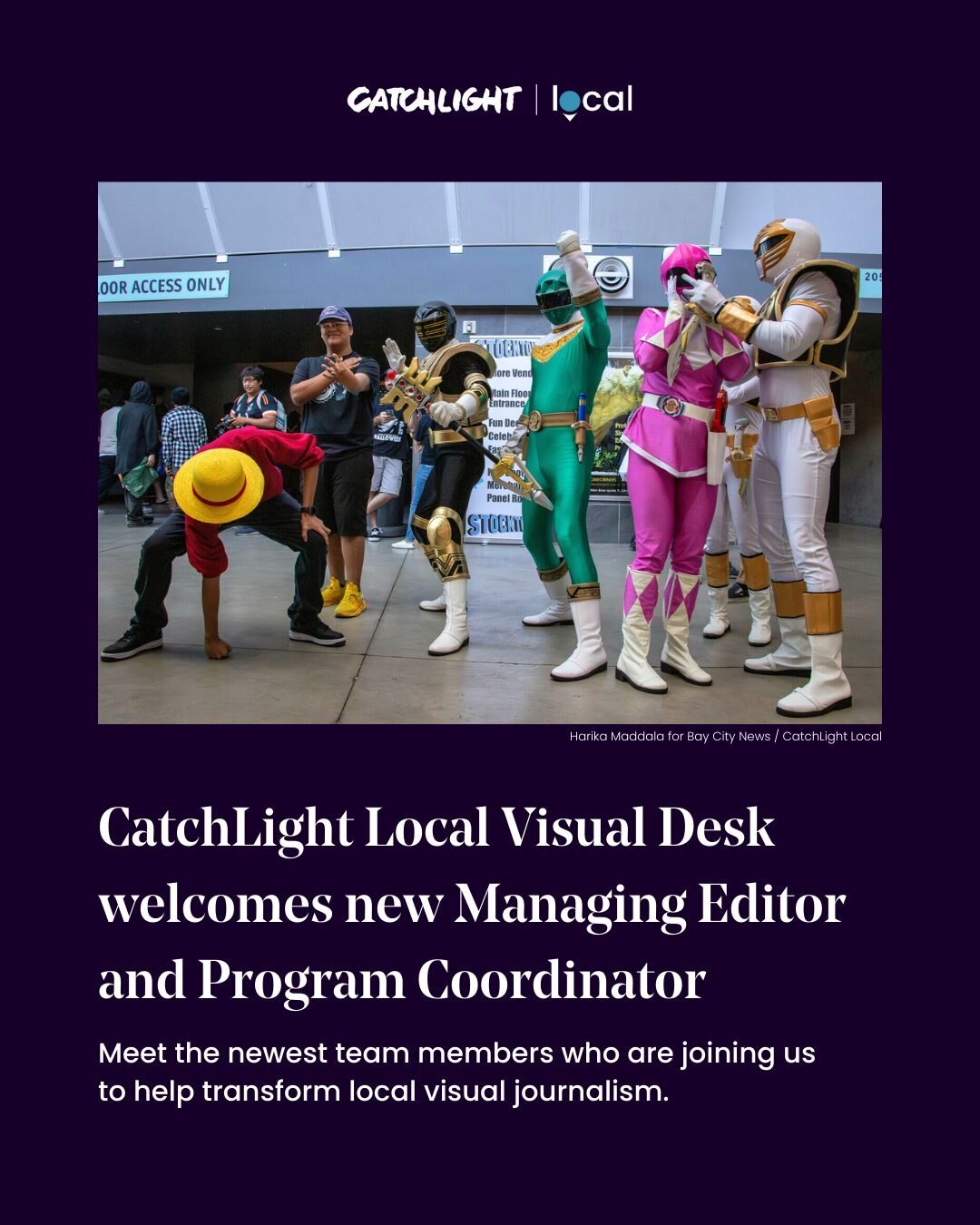 We have big plans to grow the CatchLight Local Visual Desk this year, and we are excited to take on the challenge with a growing team. To our new Managing Editor, @cdukehart, and Program &amp; Evaluation Coordinator, @simonaapetrica &mdash; welcome t