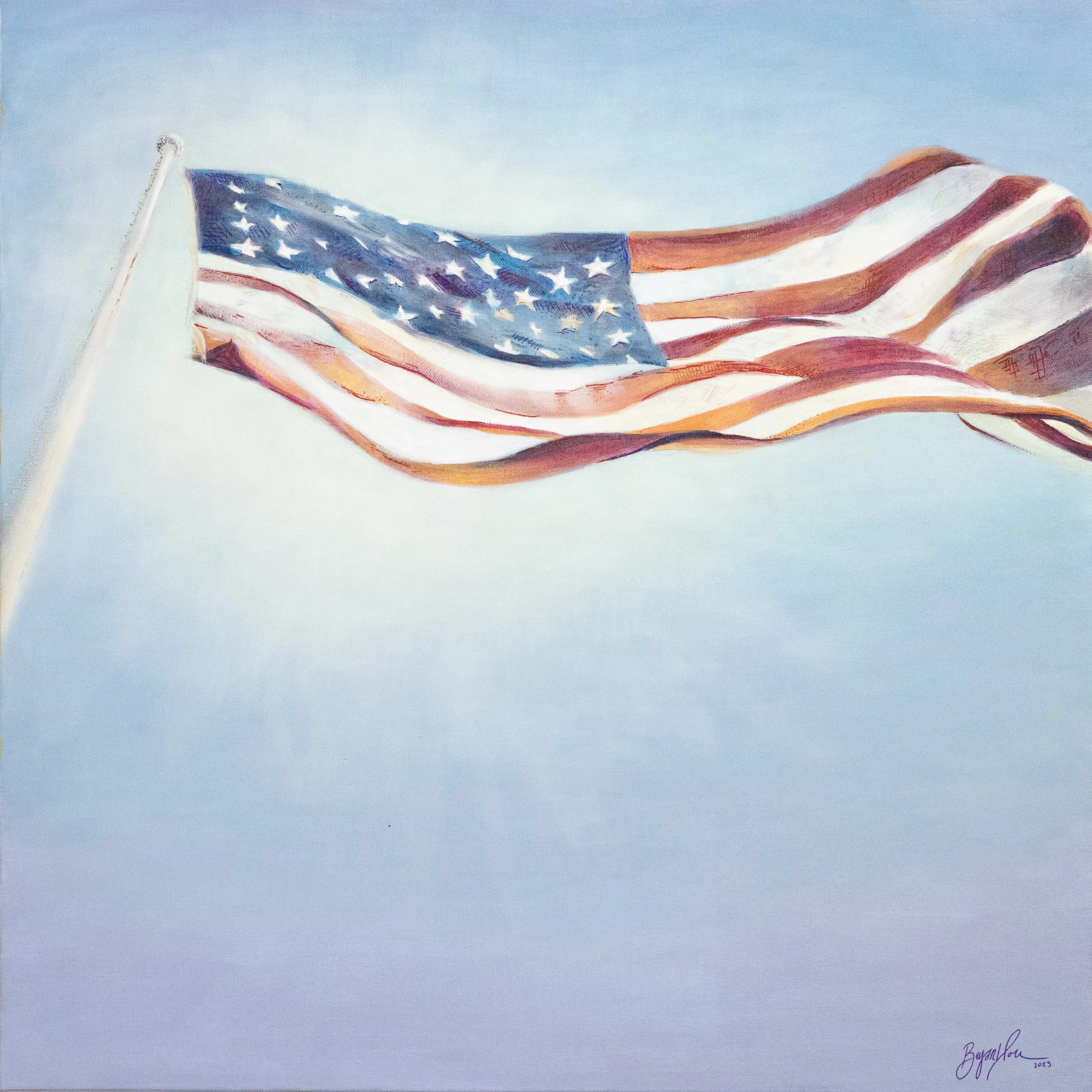 Waving American Flag