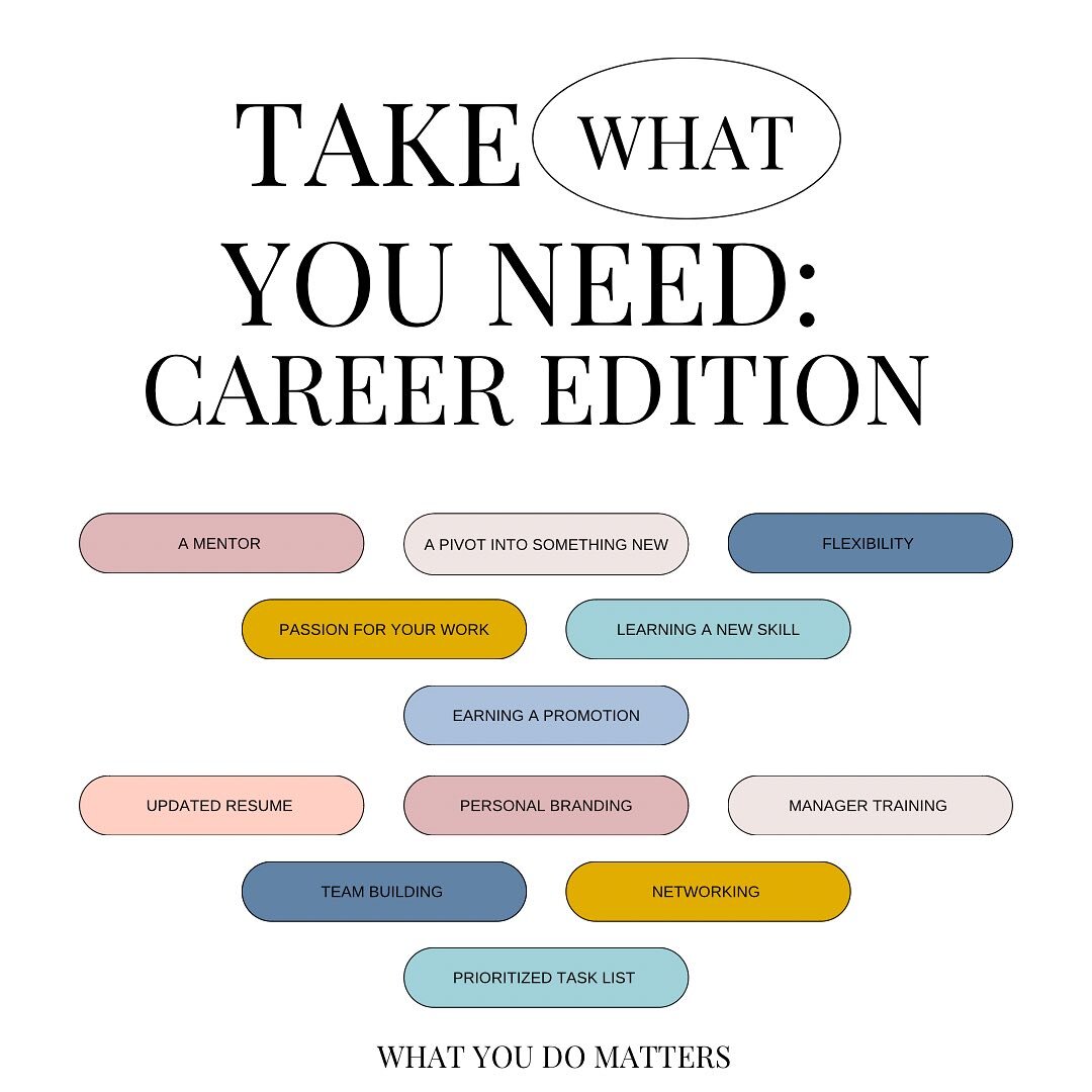 What do you need this week? Let us know in the comments ⏬

#whatyoudomatters #careerstrategy #careersupport #careercounseling #careerclarity