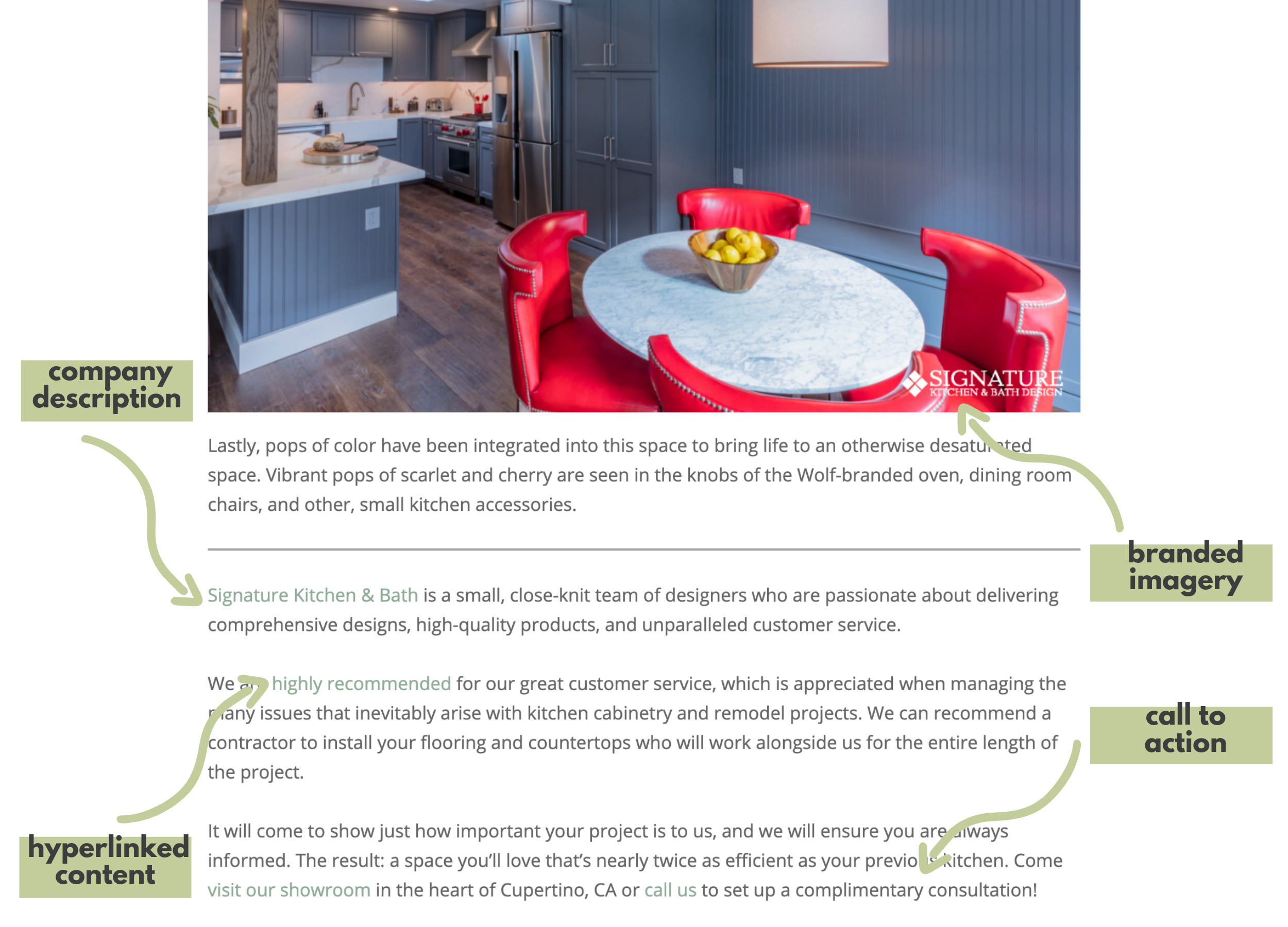 Content Strategy Case Study: Signature Kitchen Design