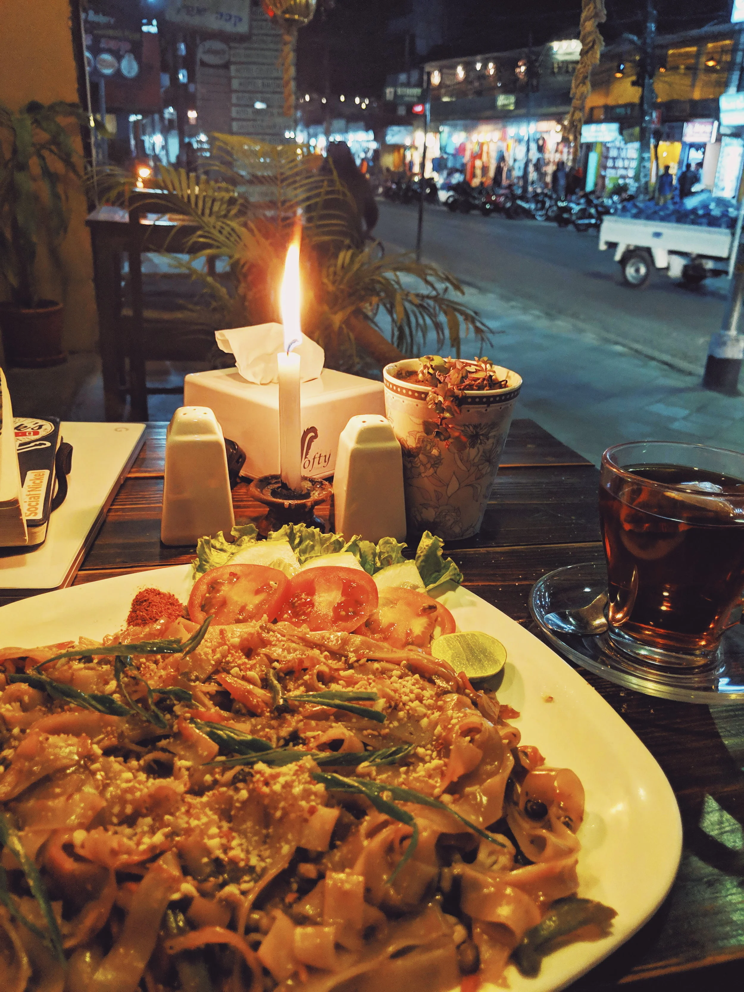 While in Pokhara, Nepal, I had a meal by the light of a very familiar looking candle.