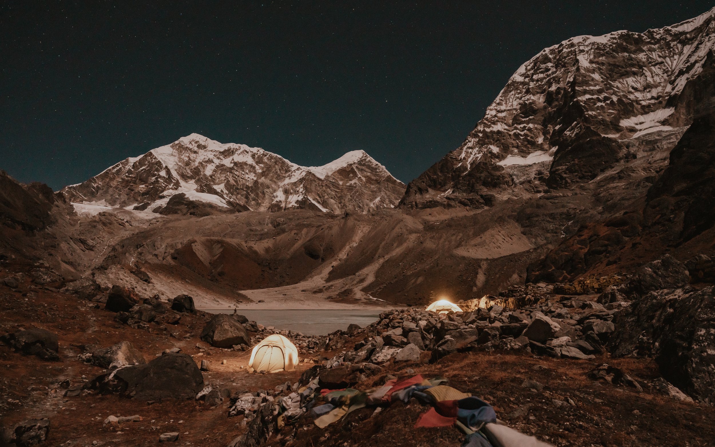Camping at 15,000 feet - at the Sacred Lake of Dudh Kunda