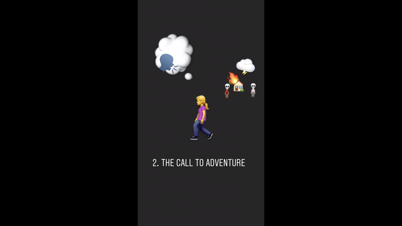 HJ#2 The Call To Adventure (A Hero's Journey Emoji Project)