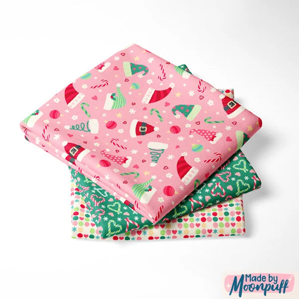 Cute Santa Hat Fabric Mockup