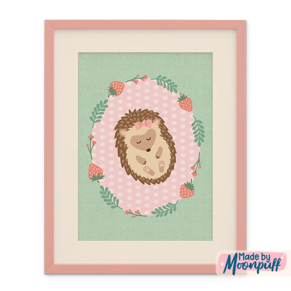 Baby Hedgehog Framed Picture Mockup