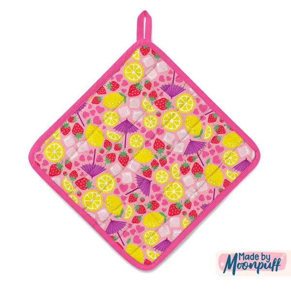 Pink Lemonade pot holder mockup