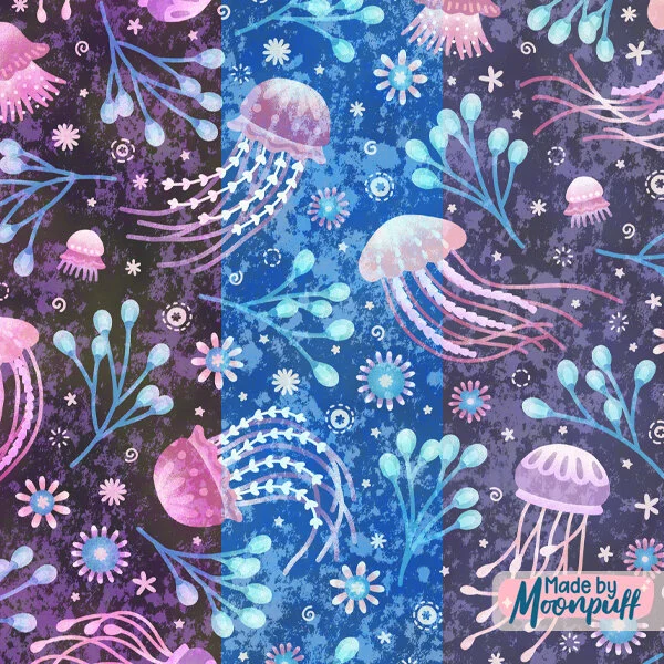 Bioluminescent Jellyfish alternate colorways