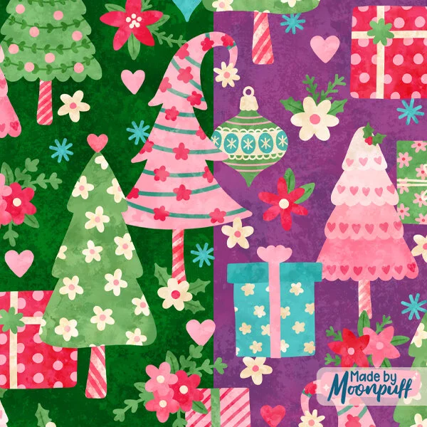 Alternate Cute Christmas Chaos Background Colors.