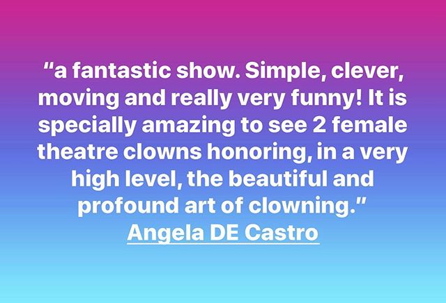 #humbled #proud #bonami #vaultfestival2019 #clowntheatre #clown