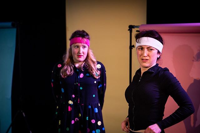 Theatre doesn’t have to be hard work all the time. Last three shows tonight and tomorrow @vaultfestival #sweaty#comedytheatre#vaultfestival2019#Bonami#funnywomen