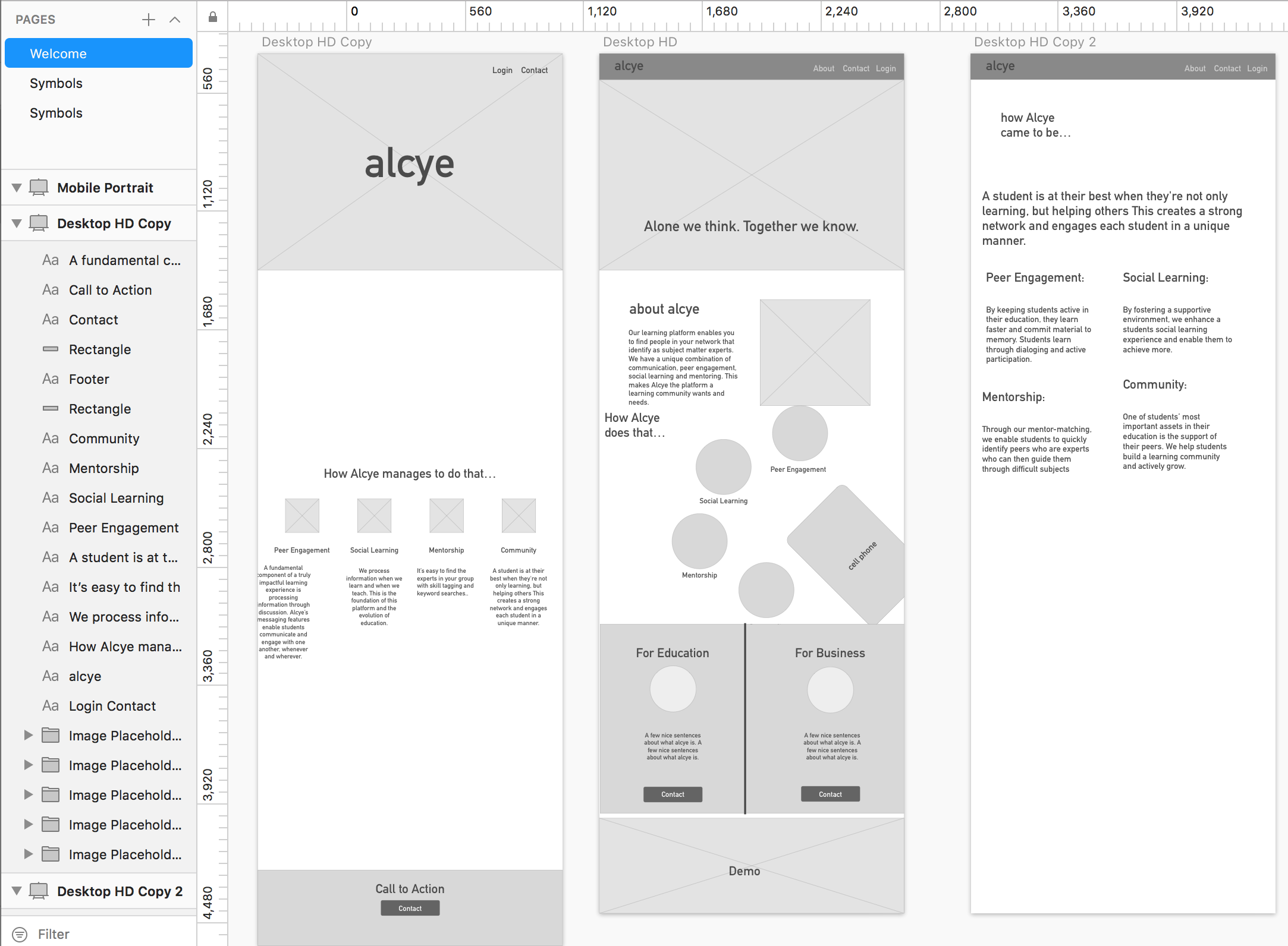 More Mid Fidelity Wireframes