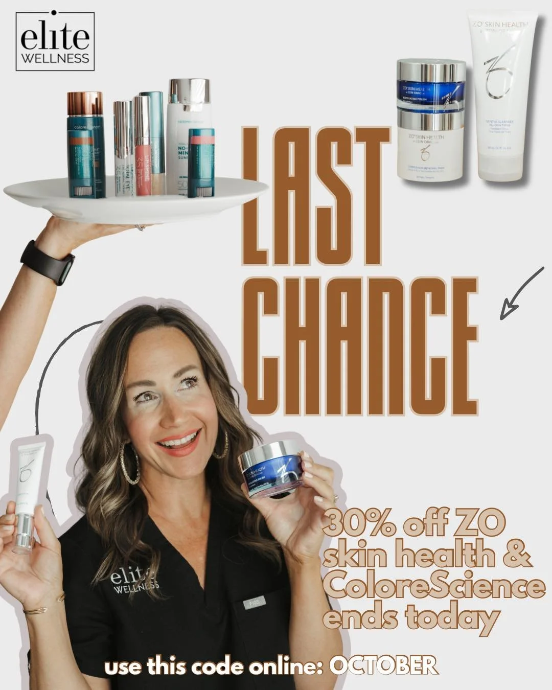 🚨 LAST CHANCE! 🚨
It&rsquo;s the final day to save 30% off all ZO Skin Health + Colorescience favorites!
From daily SPF essentials to clinical-grade skincare that transforms your glow; don&rsquo;t miss this one. 💙

✨ Shop online with code: OCTOBER

