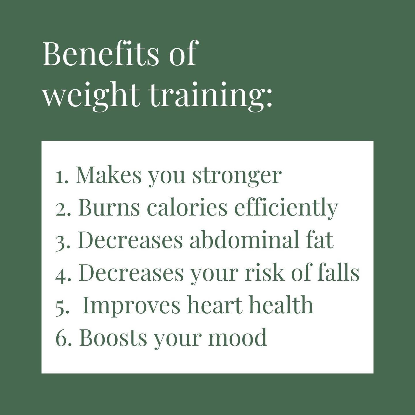 When it comes to working out, sometimes a reminder of the benefits make for good motivation.

There are many benefits to strength training that can improve your health. The first benefit is self explanatory, but it makes you stronger. Gaining strengt