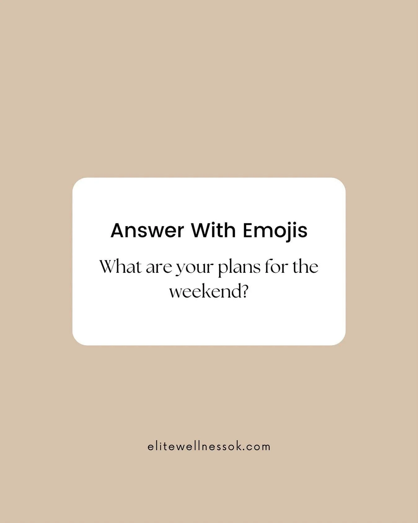 Do you have any big adventures planned for the weekend? Tell us in emojis and see if anyone can guess!