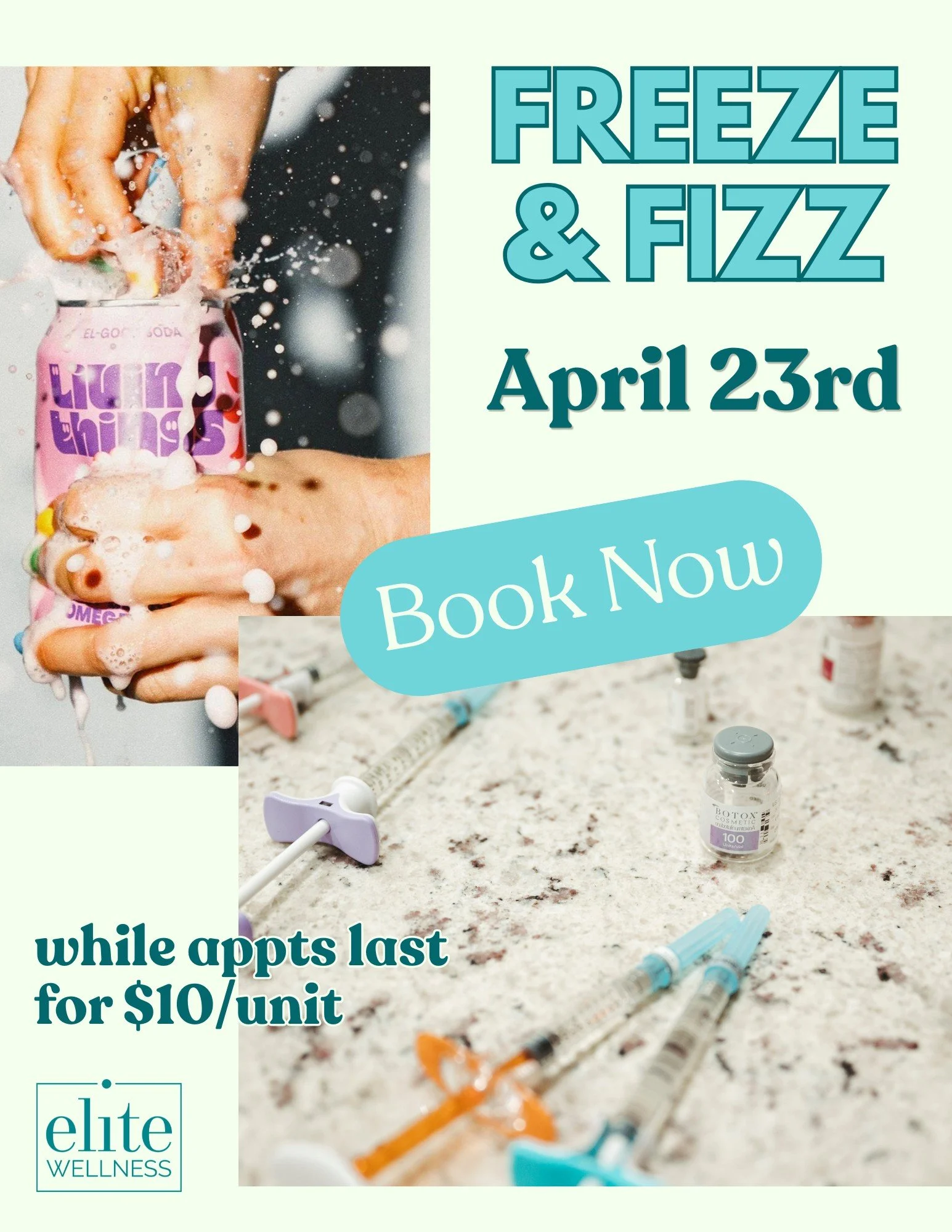 🚨 TOX APPOINTMENTS ARE NOW OPEN 🚨

Freeze &amp; Fizz is happening April 23rd and we&rsquo;re offering $10/unit 💉

Appointments are already filling and once they&rsquo;re gone, they&rsquo;re gone.

✨ Botox, Dysport, Daxxify
✨ Best pricing of the ye