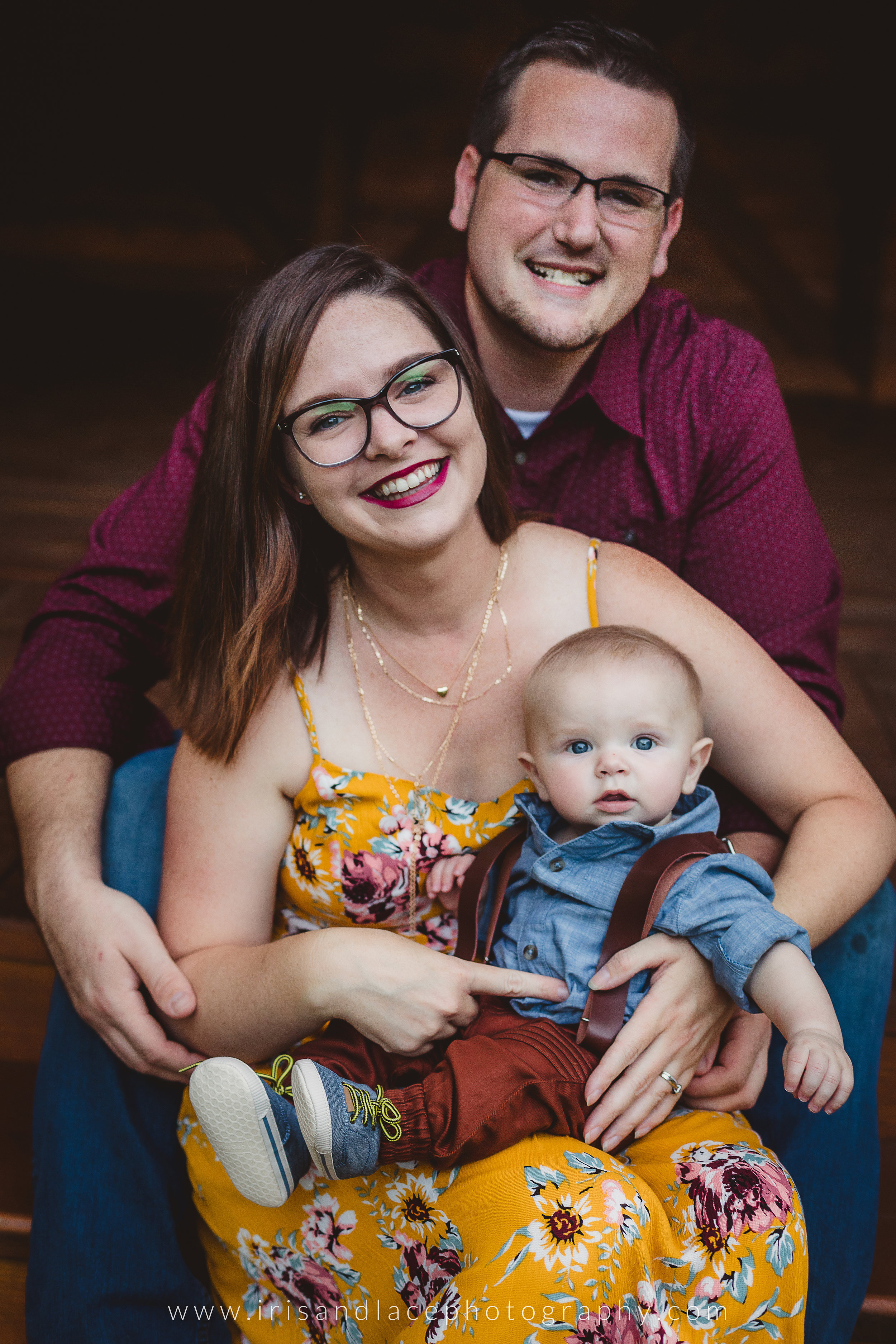 Smiling Family with Baby 