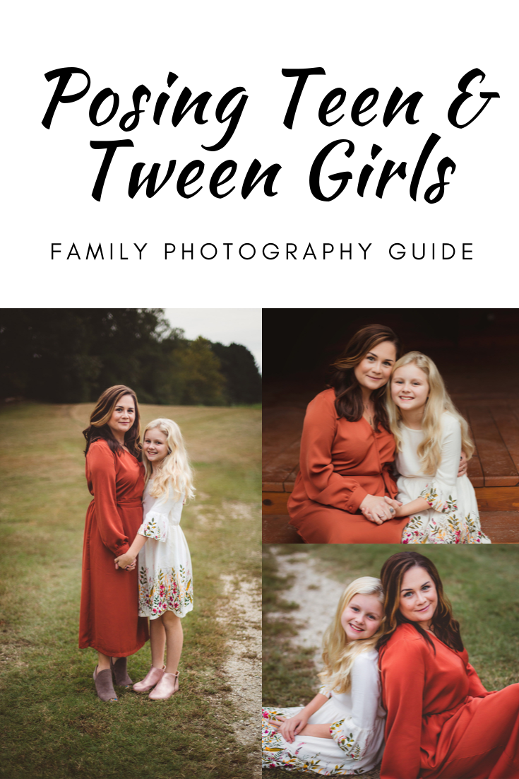 How to pose with tween/teen Girls  Family photo ideas with older