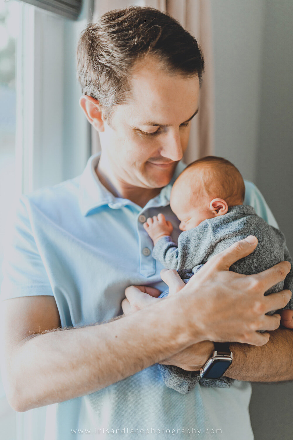 Bay Area Newborn Photography with Father  |  SF Bay Area 