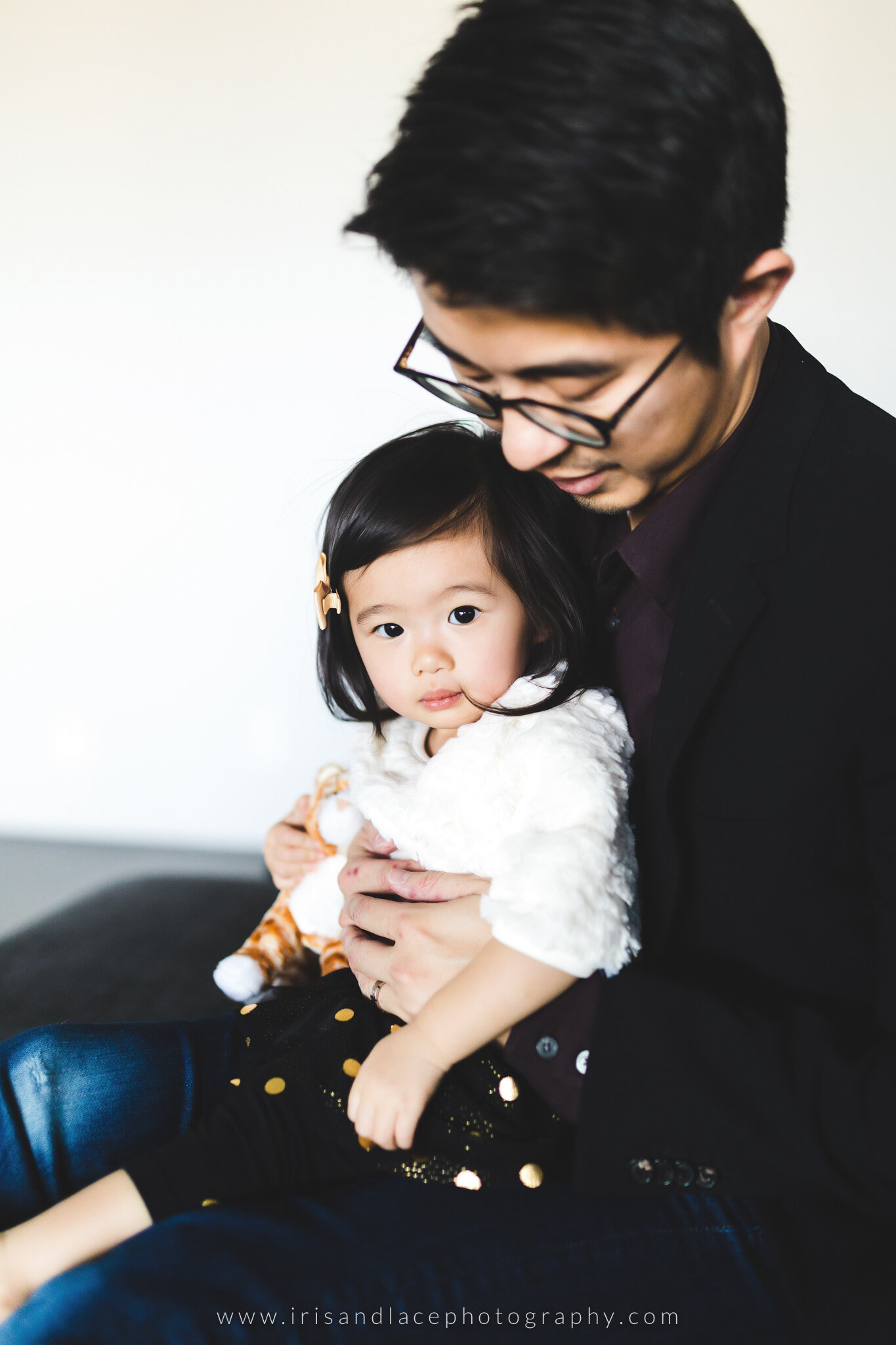 Father Daughter Indoor Lifestyle Photos  |  Iris and Lace Photography 