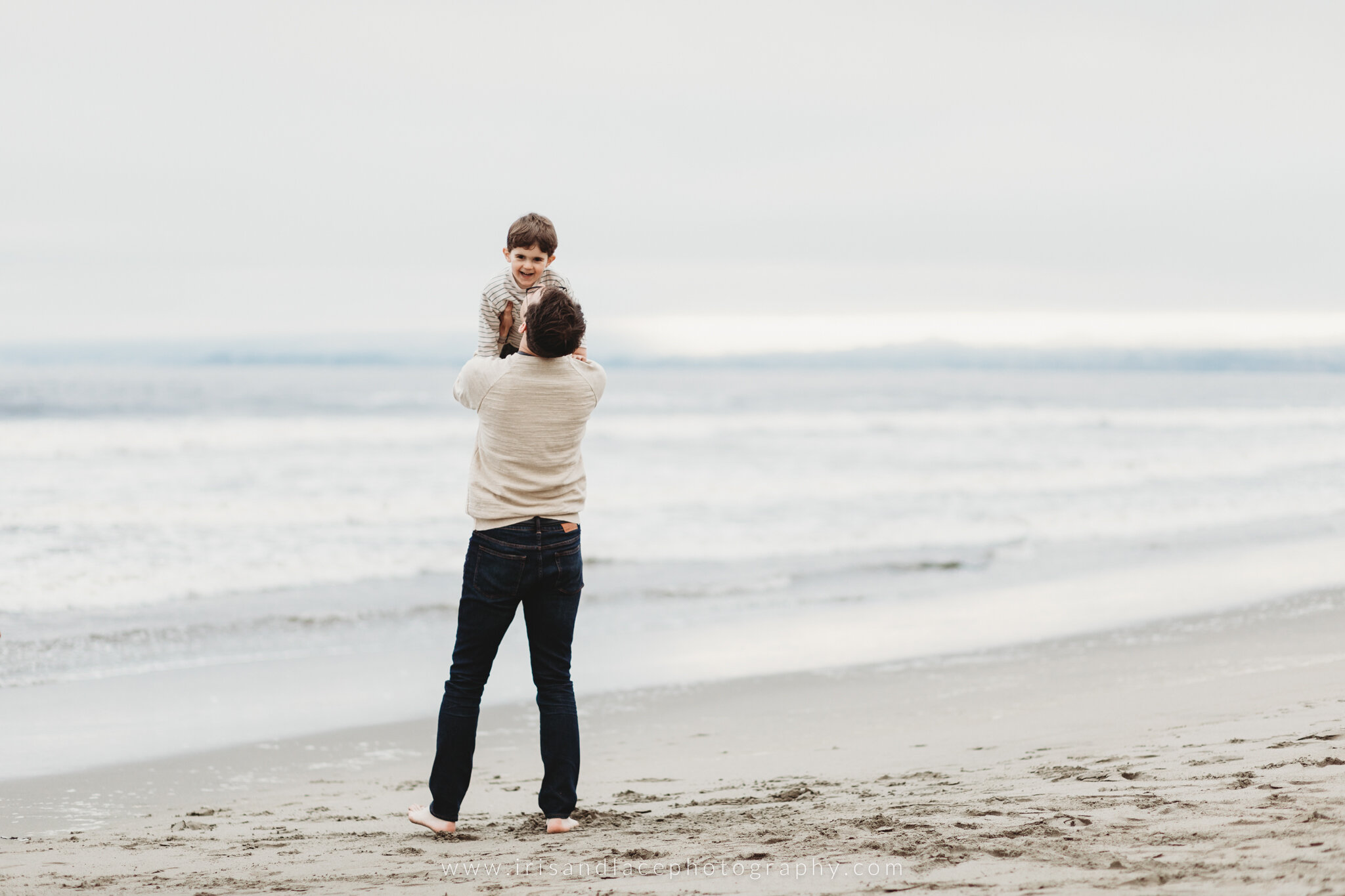 SF Bay Area Foggy Beach Family Photography  |  Iris and Lace Photography
