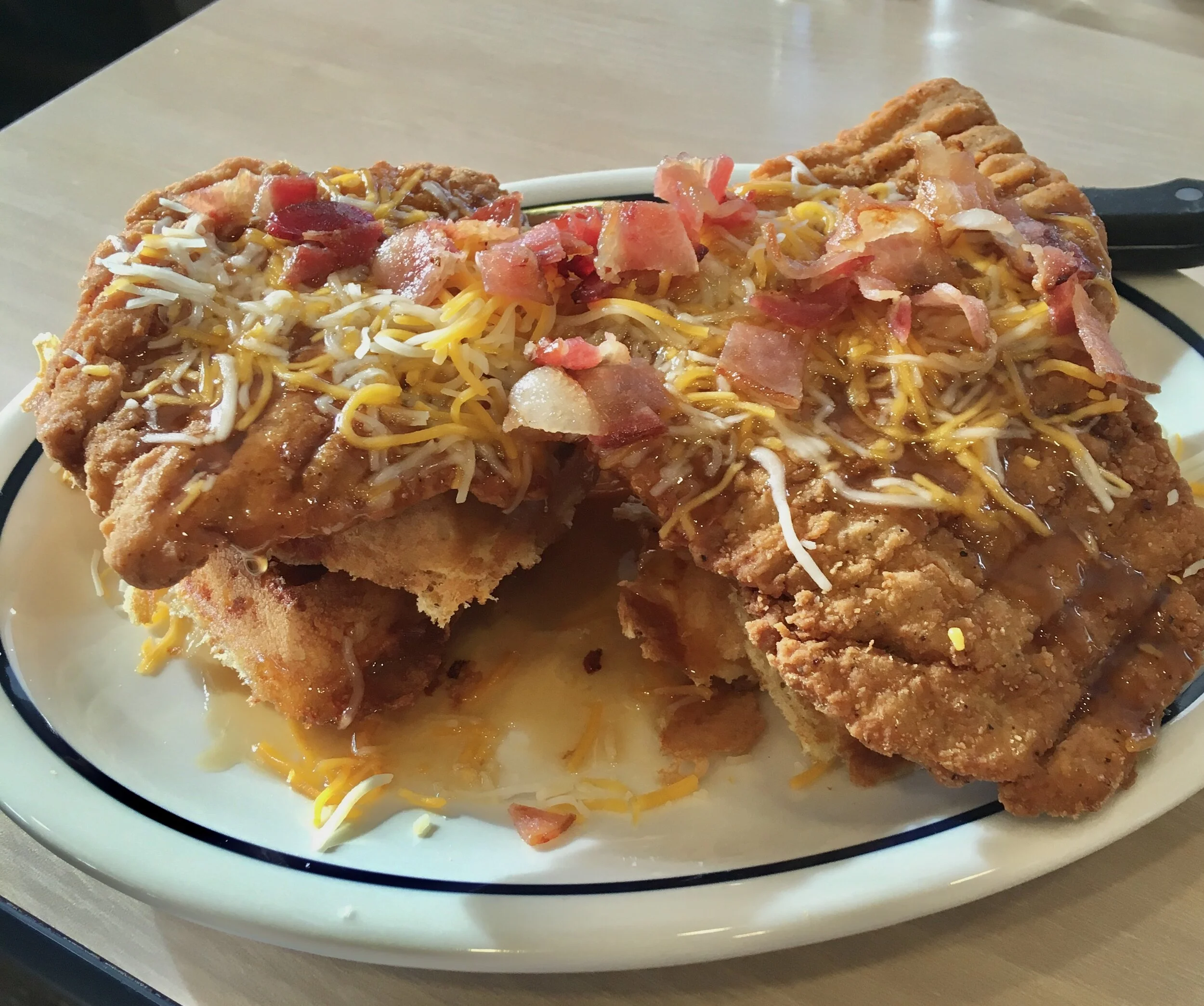 Chicken Bacon Cheddar Waffles