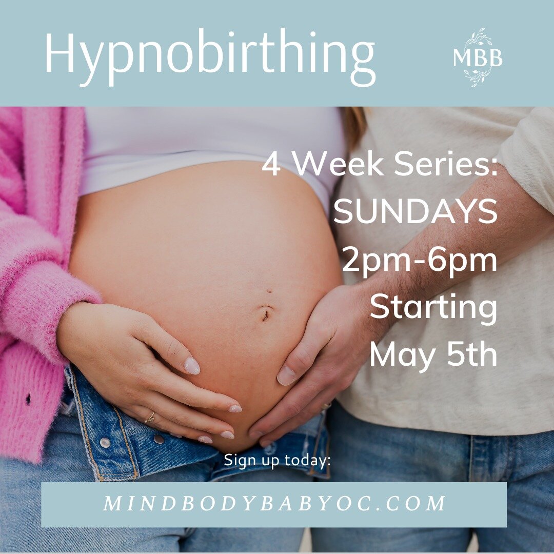 🌸 2024 SPRING HYPNOBIRTHING 🌸
for SUMMER babies due July-Sept!

All classes are now offered with both in person (at our NEW space!) AND live virtual options 💻

In this 4 week series we cover:
▪️ The mind/body connection
▪️ How fear affects labor, 