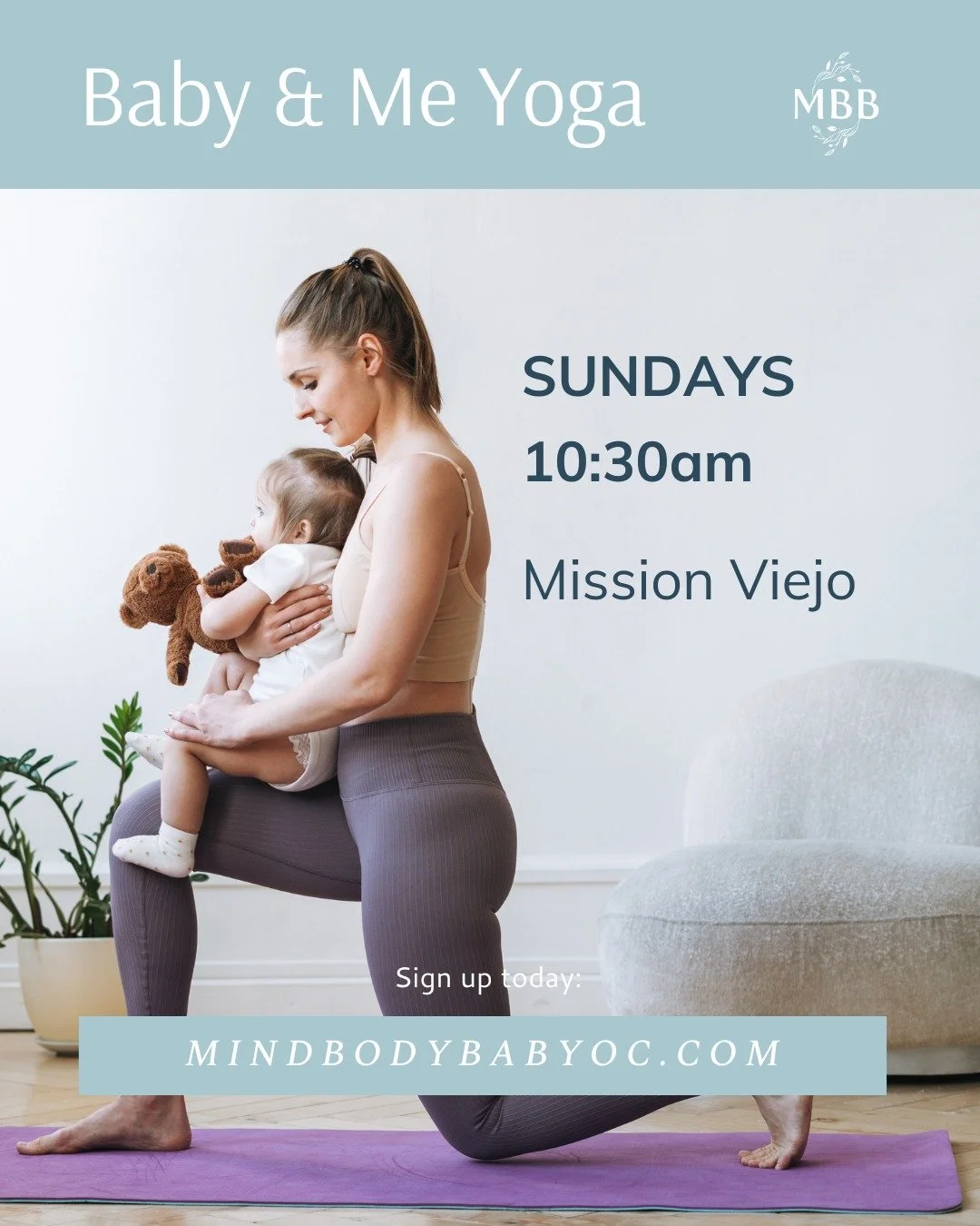 Join us on alternating Sundays for this gentle, playful yoga flow that's designed for moms and their pre-walking babies, offering a nurturing space to move, connect, and relax. Whether you wear your baby, lay them beside you on the mat, or take break