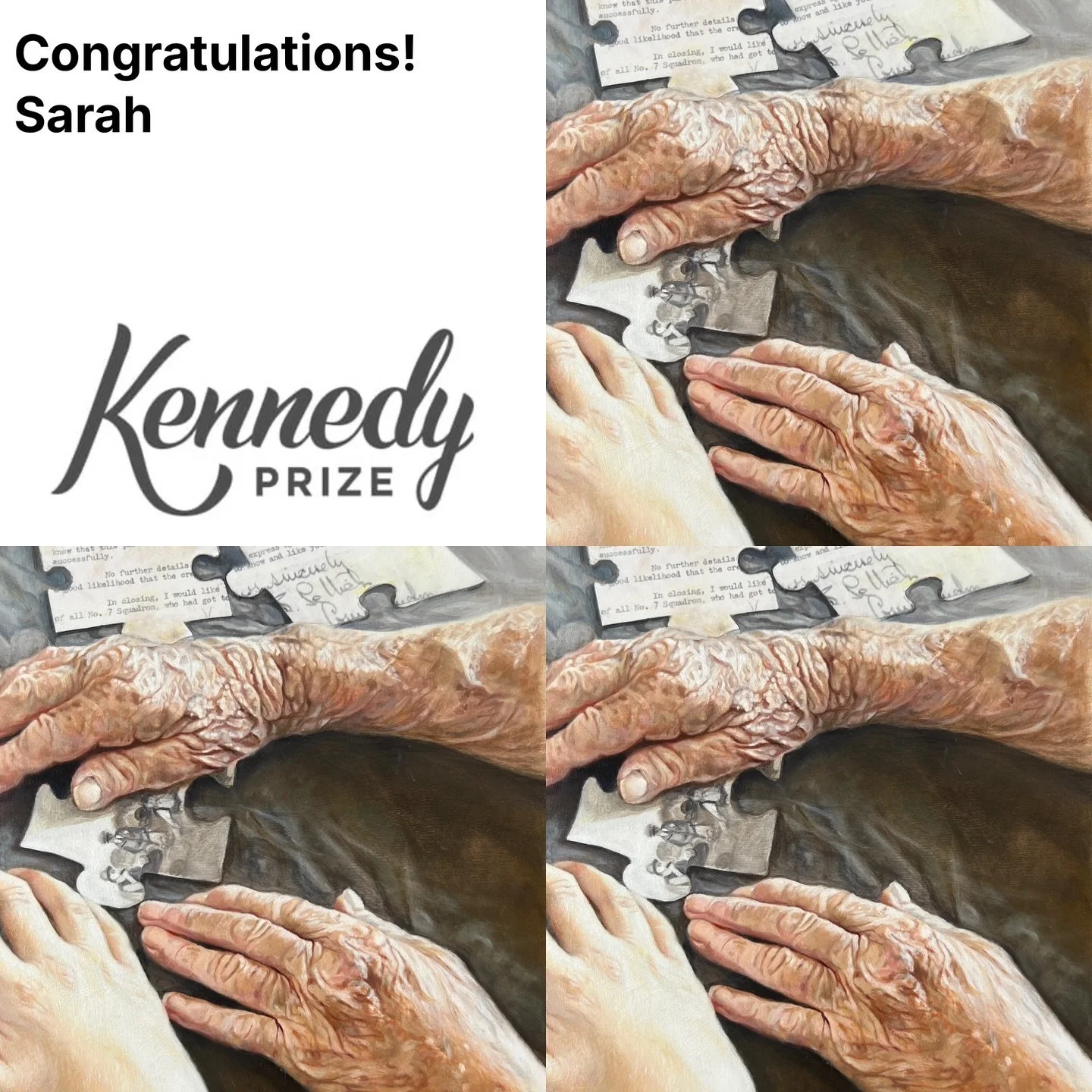 Very happy that my painting &lsquo;The Jigsaw&rsquo; is a finalist in the 2025 Kennedy Prize.

The theme is &lsquo;Beauty&rsquo;. This painting is a personal one for me and I am so glad that it has been selected. 

Artist statement: 

&lsquo;This wor
