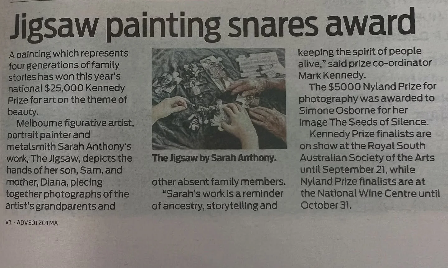 Some press from the show. The Herald Sun and the Advertiser have covered the show which is nice! 

@kennedyartsfoundation