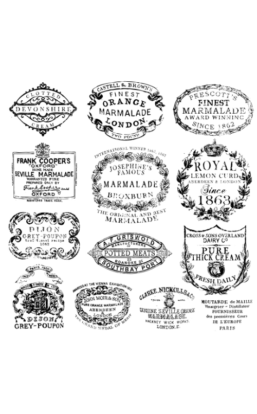 Crockery 12 x 12 Decor IOD Stamp