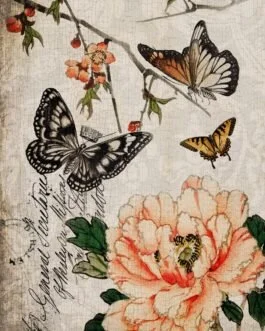 Butterfly Floral -  Roycycled Decoupage Papers