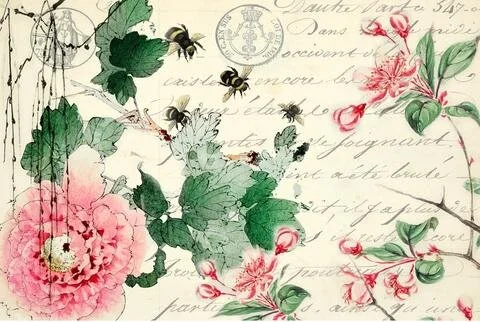 Cherry Blossoms -  Roycycled Decoupage Papers