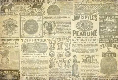 Vintage Ads  -  Roycycled Decoupage Papers