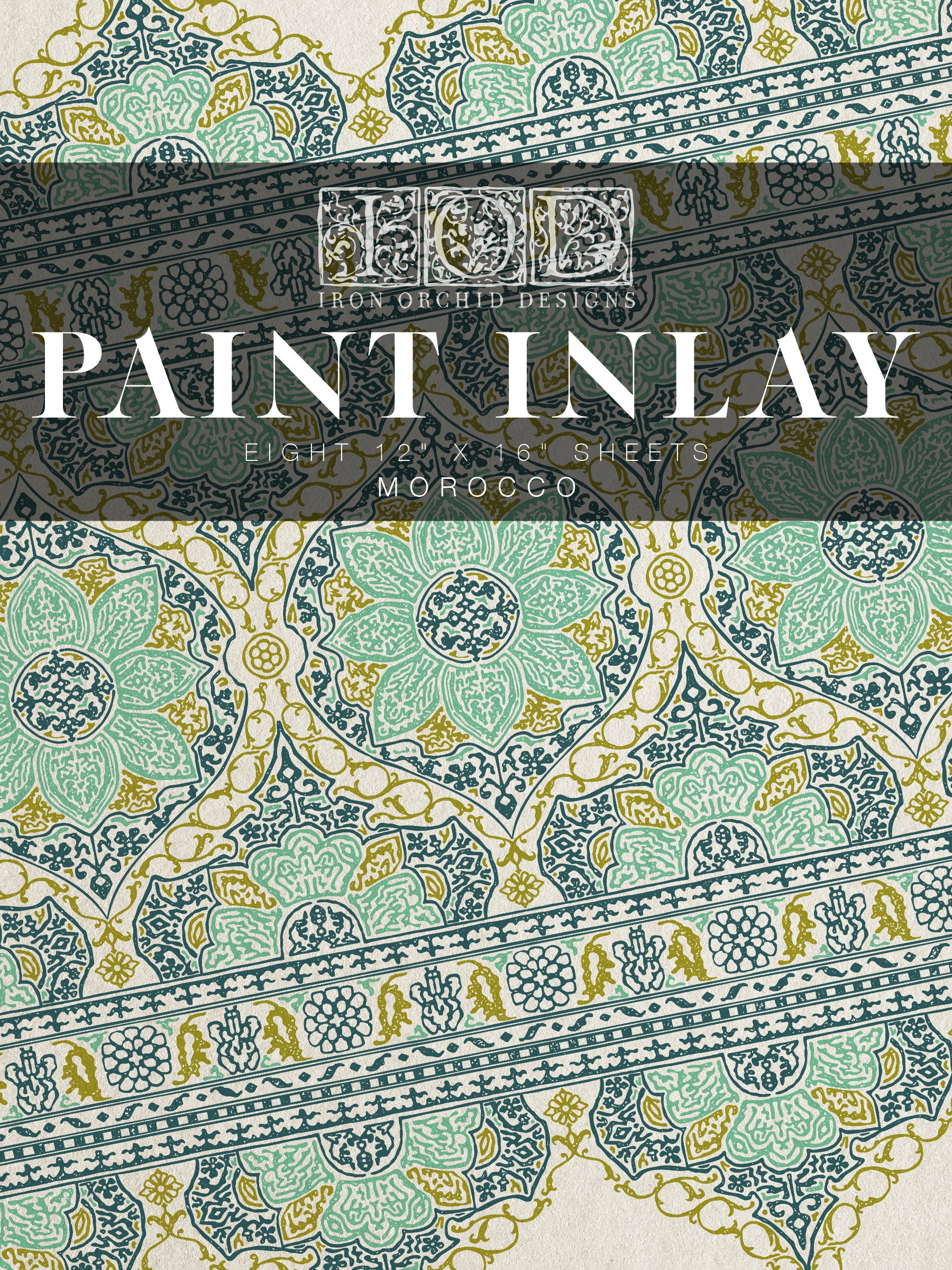 Morocco - IOD Paint Inlay Morocco 8 Sheets