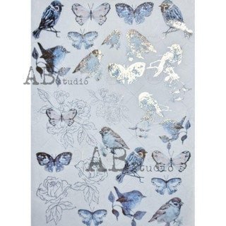Decoupage Glided Rice Paper-AB Studios Birds and Butterflies ∙ Decoupage Paper