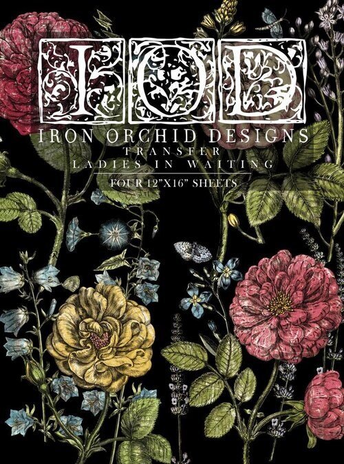 RETIRED 2021 - Ladies in Waiting Decor IOD Transfer Pads - 1.00 shipping available