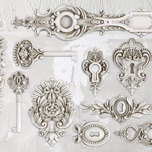 Lock and Key - 6x10 Decor Mould  - 1.00 shipping available