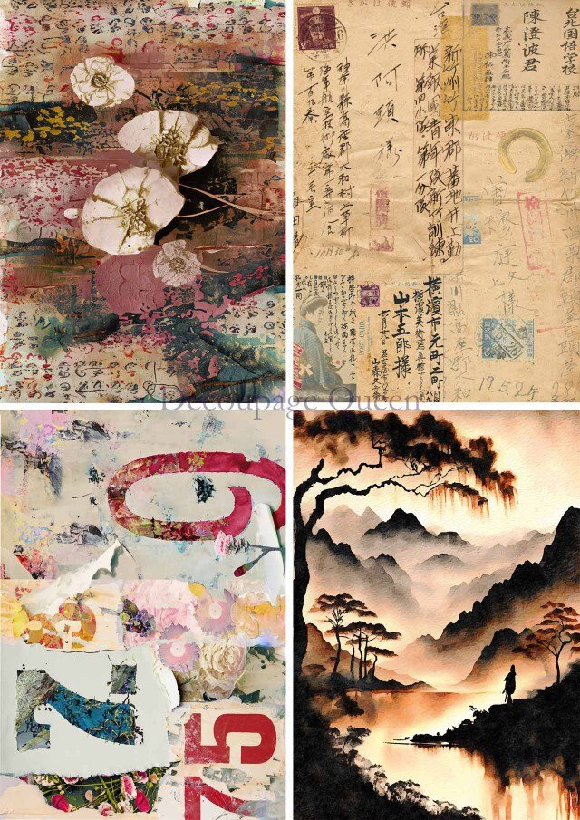 NEW Release Decoupage Rice Paper-Andy Skinner Eastern 4 Pack ∙ Rice Paper Decoupage ∙ Decoupage Paper